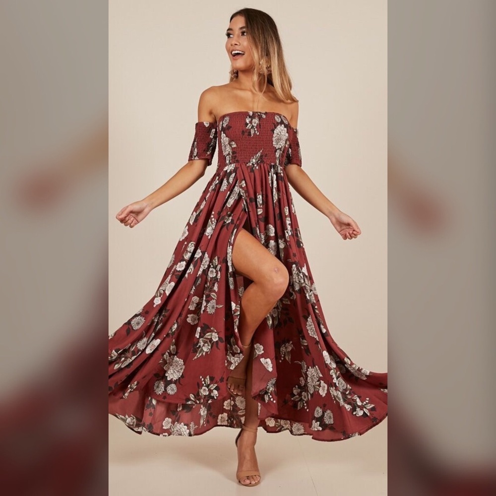 Showpo. Floral maxi dress